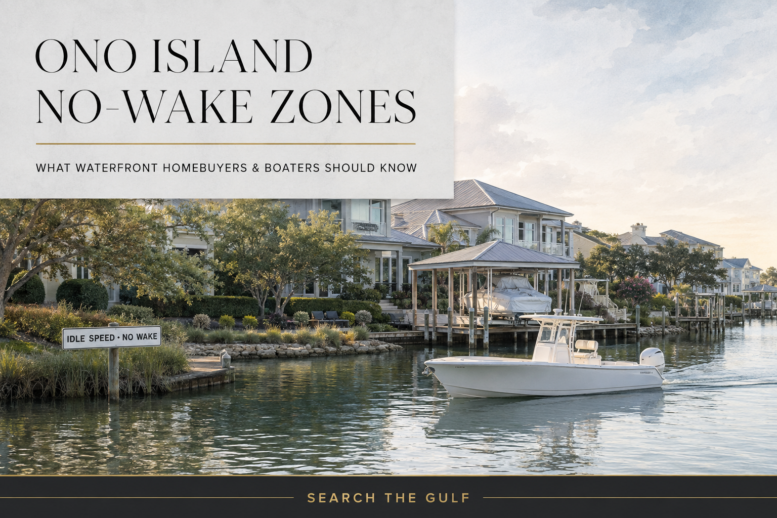 Ono Island no-wake zones and idle-speed boating guide